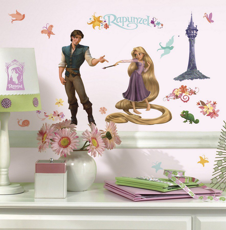 Disney Tangled Rapunzel Wall Decals Removable Art Stickers Room Decor