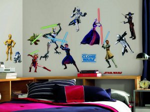 The Clone Wars Glow in the Dark - Star Wars Wall Decals Art Stickers Room Decor