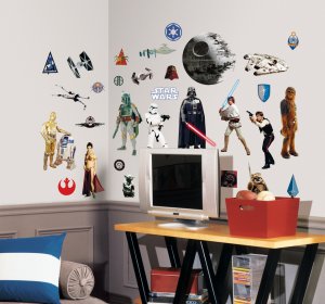 Classic Star Wars Wall Decals - Removable Art Stickers Room Decor