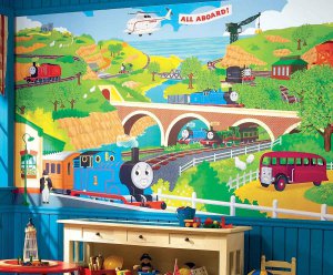 Thomas the Train Prepasted Wall Mural 6' x 10.5'