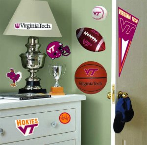 Virginia Tech Wall Decals - Removable Art Stickers Room Decor