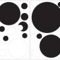 Black & White Chalkboard Polka Dots Wall Decals - Vinyl Art Stickers Room Decor