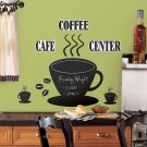 Coffee Cup Chalkboard Wall Decals - Removable Art Stickers Room Decor