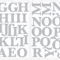 Alphabet Letters Wall Decals (Silver) - Art Stickers Room Decor