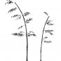 Painted Bamboo Giant Wall Decal - Art Stickers Room Decor