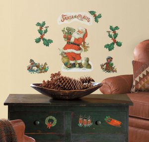 Santa Wall Decals - Removable Art Stickers Room Decor