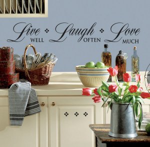 Live Well-Love Often-Love Much Wall Decals Quote - Art Stickers Room Decor