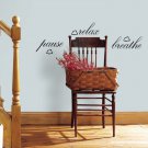 Pause, Relax ,Breathe Wall Decals Quote - Art Stickers Room Decor