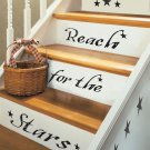 Reach For The Stars Wall Decals Quote - Art Stickers Room Decor