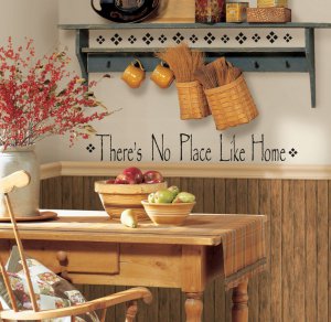 There Is No Place Like Home Wall Decals Quote - Art Stickers Room Decor