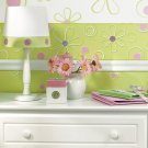 Razzle Dazzle Green & Pink Wall Charms - Art Stickers Room Decor