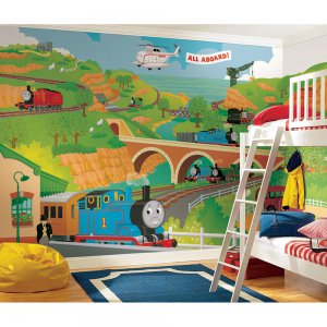 Thomas the Train Size Prepasted Wall Mural 9' x 15'
