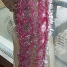 Pink and white Yeti headband