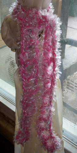 Pink and white Yeti headband