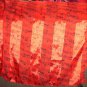 Chic Red Silky Scarf with Musical Notes