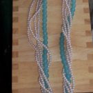 Costume Jewelry - Blue and Pearl like Beads