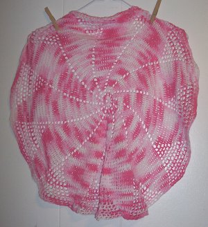 Pink Variegated Crocheted Doily