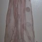 Sheer Pink Scarf with White Polka Dots