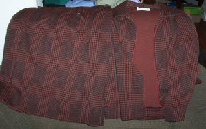 Vintage Plaid Wool Suit