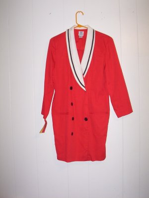 Vintage James River Trader 80s Red Blazer Dress