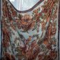 Brown and Orange Large Square Scarf
