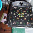 Black Painted Tray with Polka Dots