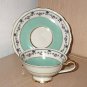 Royal Bayreuth Bavaria - Green w/ Purple Flowers - Cup and Saucer