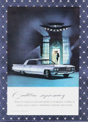 1962 CADILLAC Vintage Auto Print Ad