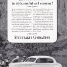 1940 STUDEBAKER Vintage Auto Print Ad