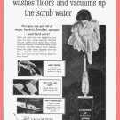 1960 HOOVER Floor Washer Vintage Print Ad