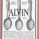 1907 ALVIN STERLING SILVERWARE Vintage Print Ad