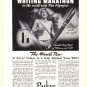 1936 PARKER PENS Vintage Print Ad