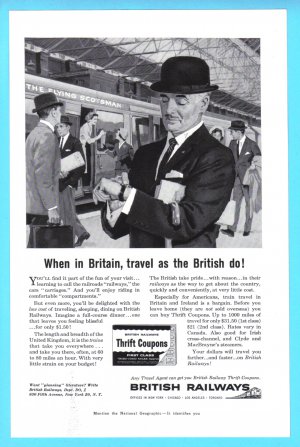 1960 British Railways Vintage Print Ad