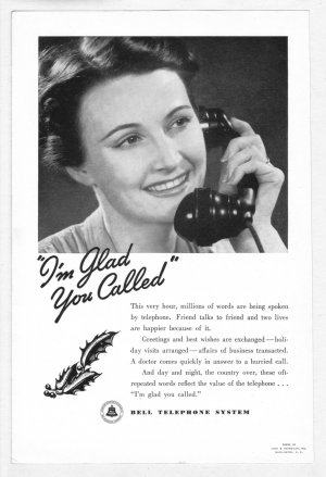 1938 BELL Telephone Vintage Print Ad