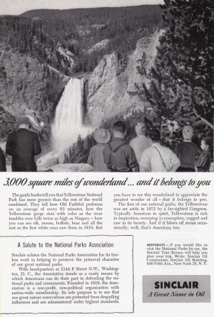 1955 SINCLAIR OIL Nat'l. Parks Vintage Print Ad