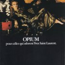 1981 OPIUM Perfume Jerry Hall Vintage Print Ad