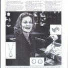 Lauren Bacall 1981 Fortunoff Jewelry Vintage Print Ad