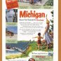 1950's MICHIGAN Travel Vintage Print Advertisement
