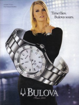 BULOVA Watch Rachel Hunter 2004 Magazine Print Ad