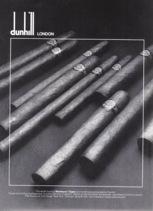 1977 DUNHILL Cigars Vintage Magazine Print Ad