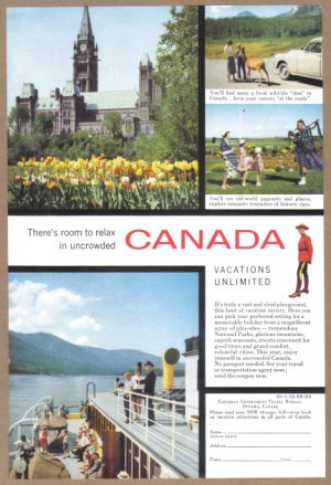 1955 CANADA Travel Vintage Print Advertisement
