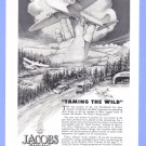1943 Jacobs Aircraft Illustrated Vintage Print Ad