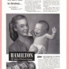 1945 HAMILTON Watch Magazine Print Ad
