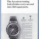1964 ACUTRON Watch Magazine Print Ad