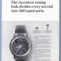 1964 ACUTRON Watch Magazine Print Ad