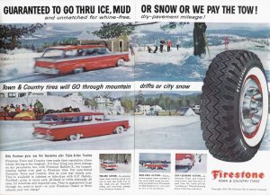 1959 FIRESTONE Tires Magazine Print Ad