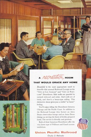1956 UNION PACIFIC Railroad Magazine Print Ad