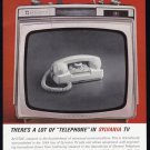 1963 GTE Phone & SYLVANIA TV Vintage Print Ad