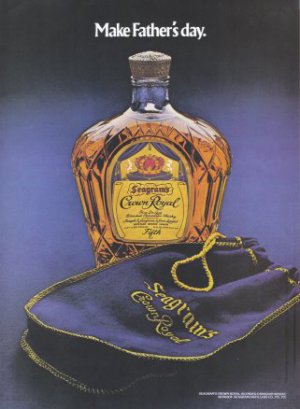 1970's SEAGRAMS Father's Day Vintage Print Advertisement