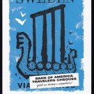 1957 BANK OF AMERICA Vintage SWEDEN Print Ad